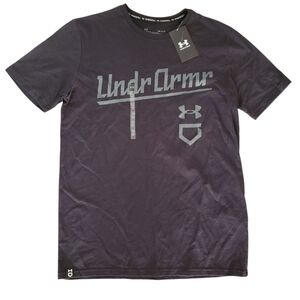 Under Armour Black Baseball Tee Medium NWT